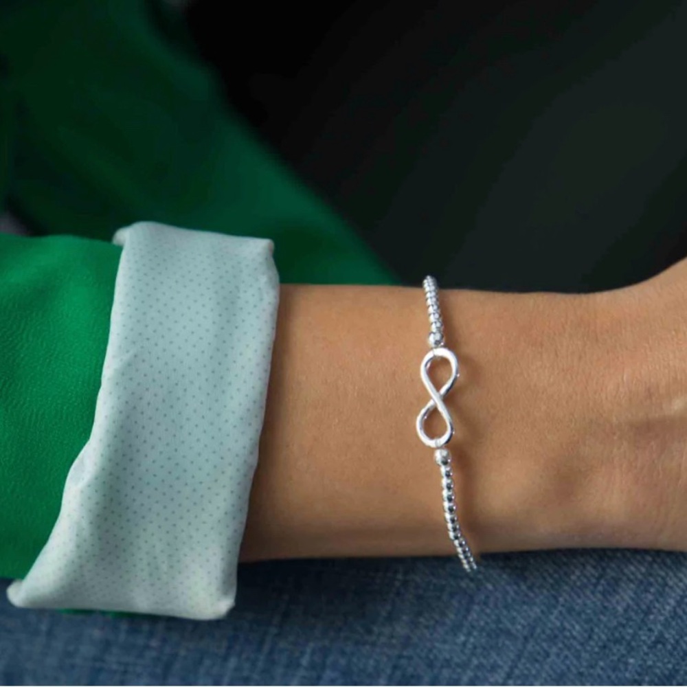 Silver infinity bracelet